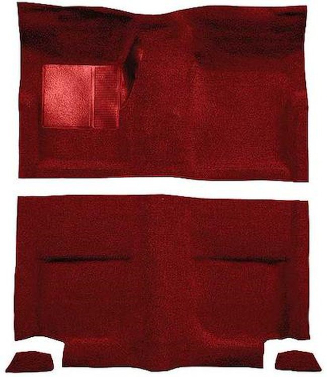 A4044A49 Passenger Area Loop Floor Carpet Set 1965-68 Mustang Fastback; Emberglow