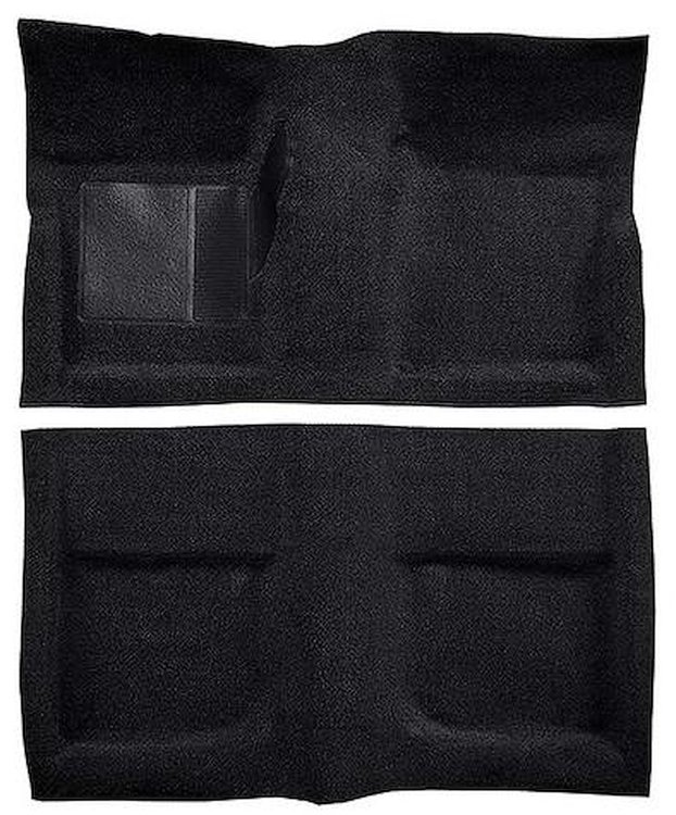A4045A01 Passenger Area Nylon Loop Floor Carpet Set 1965-68 Mustang Coupe; Black
