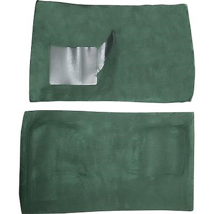 A4045A13 Passenger Area Nylon Loop Floor Carpet Set 1965-68 Mustang Coupe; Dark Green