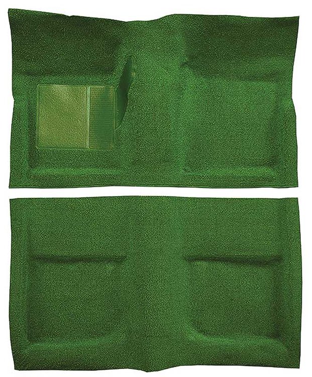 A4045A19 Passenger Area Nylon Loop Floor Carpet Set 1965-68 Mustang Coupe; Moss Green