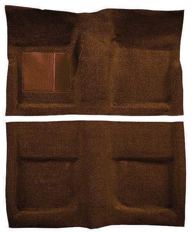A4045B49 Passenger Area Nylon Loop Floor Carpet Set With Mass Backing 1965-68 Mustang Coupe; Emberglow