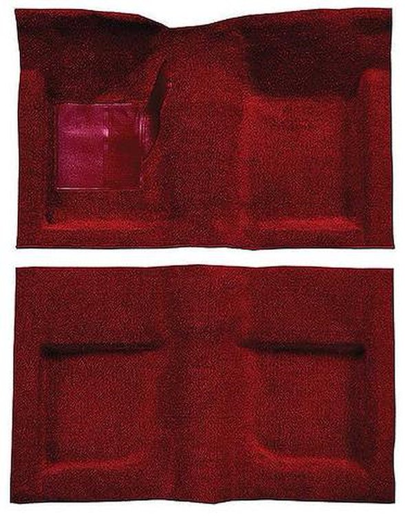 A4047A15 Passenger Area Nylon Loop Floor Carpet Set 1965-68 Mustang Convertible; Maroon