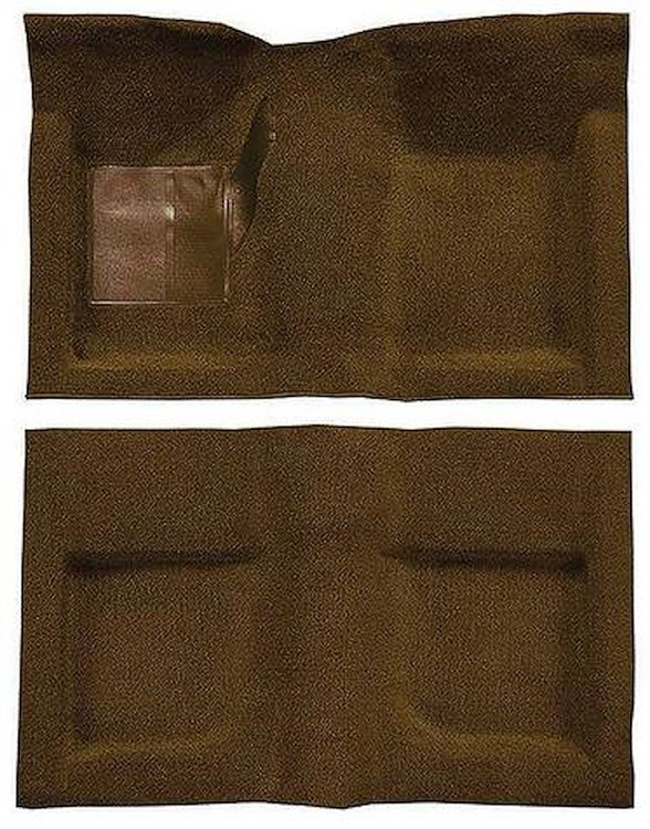 A4047A24 Passenger Area Nylon Loop Floor Carpet Set 1965-68 Mustang Convertible; Saddle