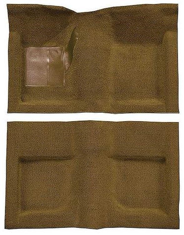 A4047A69 Passenger Area Nylon Loop Floor Carpet Set 1965-68 Mustang Convertible; Medium Saddle