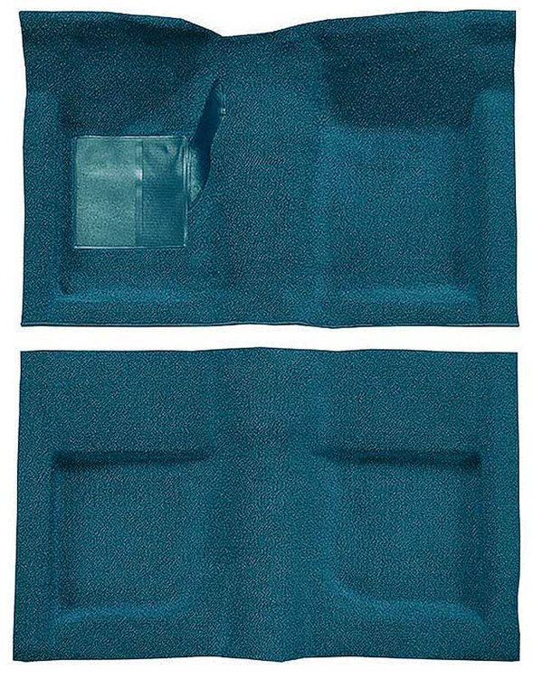 A4047B06 Passenger Area Nylon Loop Carpet Set With Mass Backing 1965-68 Mustang Convertible; Aqua
