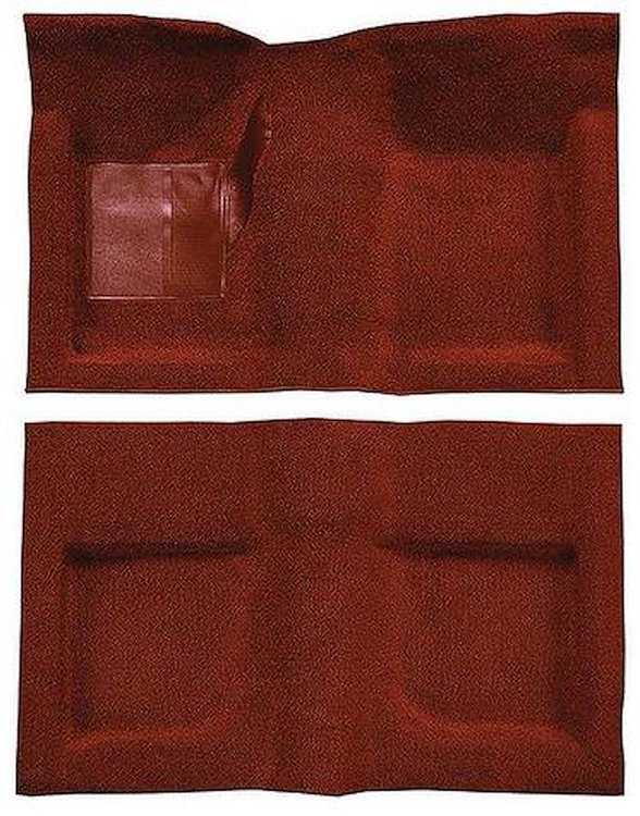 A4047B49 Passenger Area Nylon Loop Carpet Set With Mass Backing 1965-68 Mustang Convertible; Emberglow