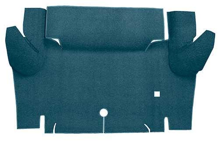 A4048A06 Loop Trunk Floor Carpet 1964-66 Mustang Coupe; Aqua