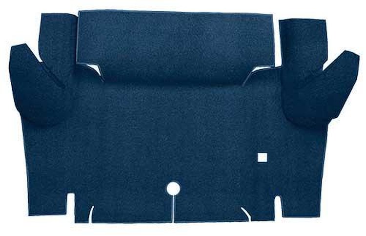 A4048A12 Loop Trunk Floor Carpet 1964-66 Mustang Coupe; Dark Blue