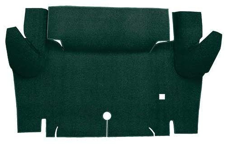 A4048A13 Loop Trunk Floor Carpet 1964-66 Mustang Coupe; Dark Green