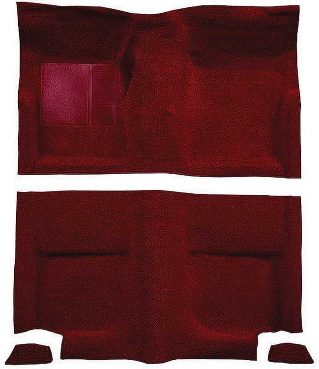 A4049B15 Passenger Area Nylon Loop Floor Carpet With Mass Backing 1965-68 Mustang Fastback; Maroon