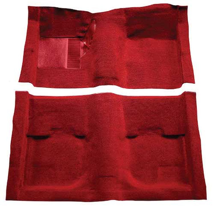 A4051A02 Passenger Area Nylon Loop Carpet 1969-70 Mustang Coupe/Fastback; Red