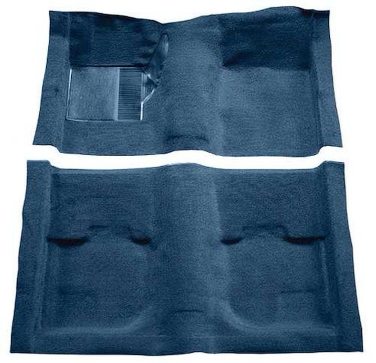 A4051B41 Passenger Area Nylon Loop Carpet With Mass Backing 1969-70 Mustang Coupe/Fastback; Medium Blue