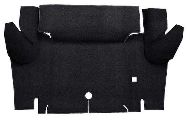 A4052A01 Loop Trunk Floor Carpet 1964-66 Mustang Convertible; Black