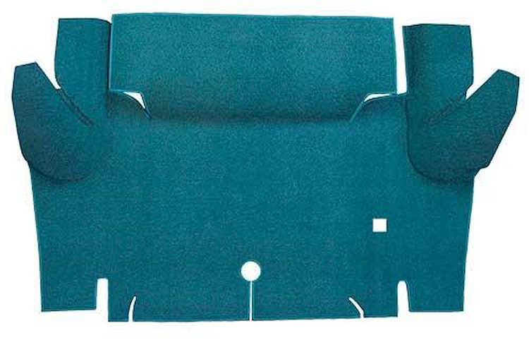 A4052A06 Loop Trunk Floor Carpet 1964-66 Mustang Convertible; Aqua
