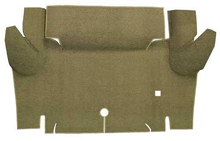 A4052A09 Loop Trunk Floor Carpet 1964-66 Mustang Convertible; Ivy Gold