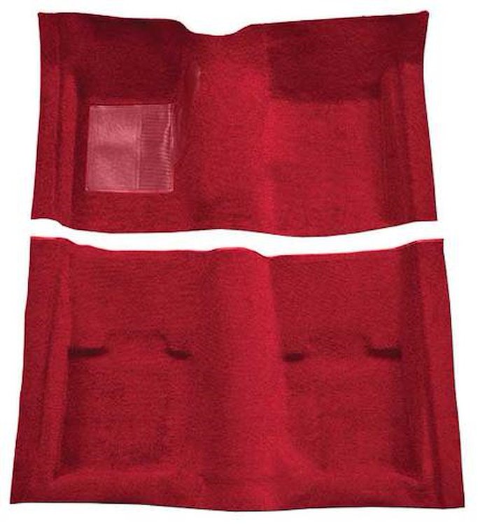A4053A15 Passenger Area Nylon Loop Floor Carpet 1969-70 Mustang Convertible; Maroon