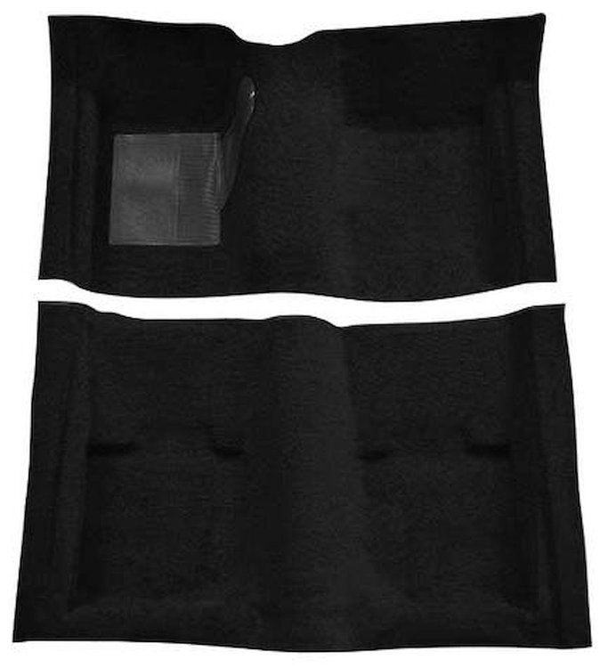 A4053B01 Passenger Area Nylon Loop Floor Carpet With Mass Backing 1969-70 Mustang Convertible; Black