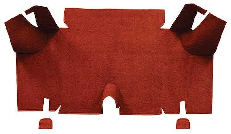 A4056A02 Loop Trunk Carpet 1965-66 Mustang Fastback; Red