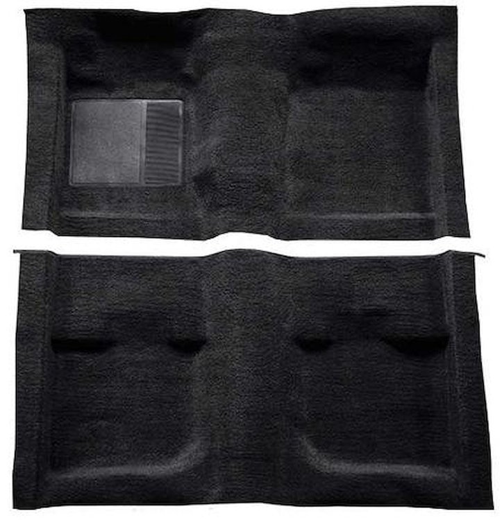 A4057A01 Passenger Area Nylon Loop Floor Carpet 1971-73 Mustang Coupe/Fastback; Black