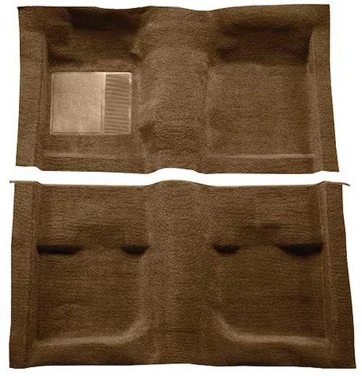 A4057B29 Passenger Area Nylon Loop Carpet With Mass Backing 1971-73 Mustang Coupe/Fastback; Ginger