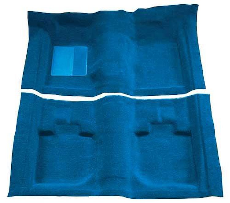 A4059B41 Passenger Area Nylon Loop Floor Carpet With Mass Backing 1971-73 Mustang Convertible; Medium Blue