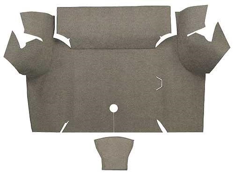 A4060A07 Loop Trunk Floor Carpet 1967-68 Mustang Coupe; Parchment