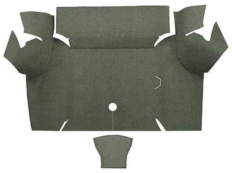 A4060A09 Loop Trunk Floor Carpet 1967-68 Mustang Coupe; Ivy Gold