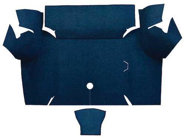 A4060A12 Loop Trunk Floor Carpet 1967-68 Mustang Coupe; Dark Blue