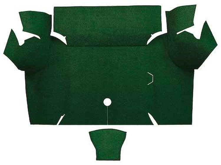 A4060A13 Loop Trunk Floor Carpet 1967-68 Mustang Coupe; Dark Green