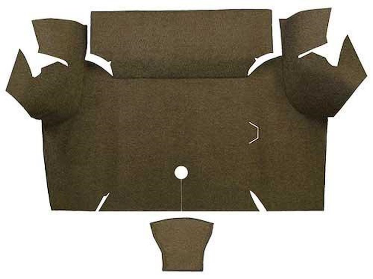 A4060A18 Loop Trunk Floor Carpet 1967-68 Mustang Coupe; Dark Saddle