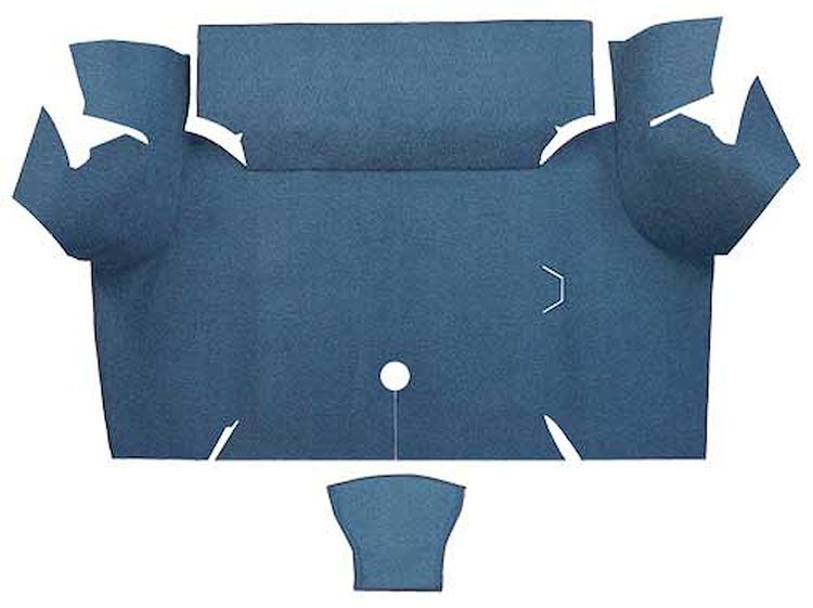 A4060A41 Loop Trunk Floor Carpet 1967-68 Mustang Coupe; Medium Blue