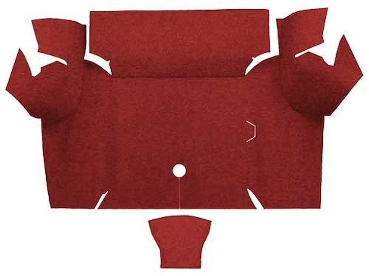 A4060A49 Loop Trunk Floor Carpet 1967-68 Mustang Coupe; Emberglow