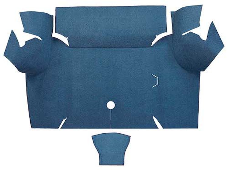 A4060A62 Loop Trunk Floor Carpet 1967-68 Mustang Coupe; Ford Blue