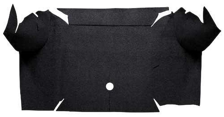 A4064A01 Loop Trunk Carpet 1967-68 Mustang Convertible; Black