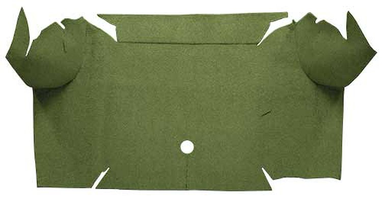 A4064A19 Loop Trunk Carpet 1967-68 Mustang Convertible; Moss Green