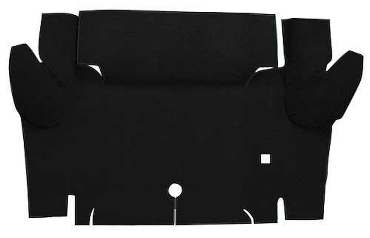 A4065A01 Nylon Loop Trunk Floor Carpet 1964-66 Mustang Coupe; Black