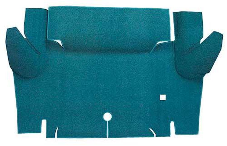 A4065A06 Nylon Loop Trunk Floor Carpet 1964-66 Mustang Coupe; Aqua