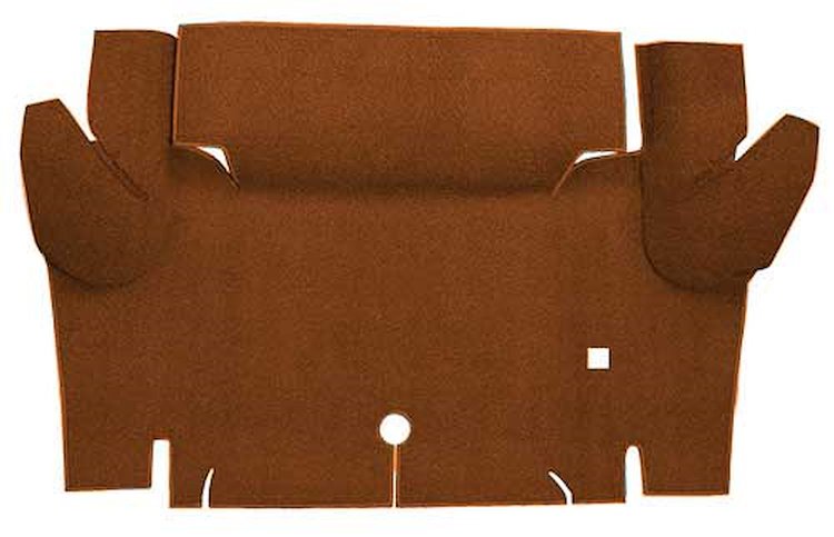 A4065A24 Nylon Loop Trunk Floor Carpet 1964-66 Mustang Coupe; Saddle