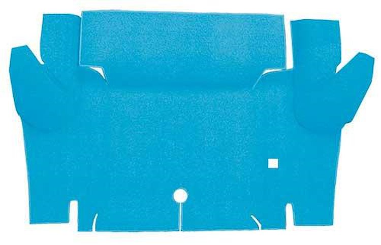 A4065A31 Nylon Loop Trunk Floor Carpet 1964-66 Mustang Coupe; Light Blue