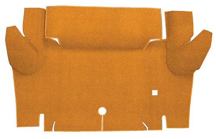 A4065A69 Nylon Loop Trunk Floor Carpet 1964-66 Mustang Coupe; Medium Saddle
