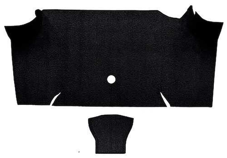 A4068A01 Loop Trunk Carpet 1967-68 Mustang Fastback; Black