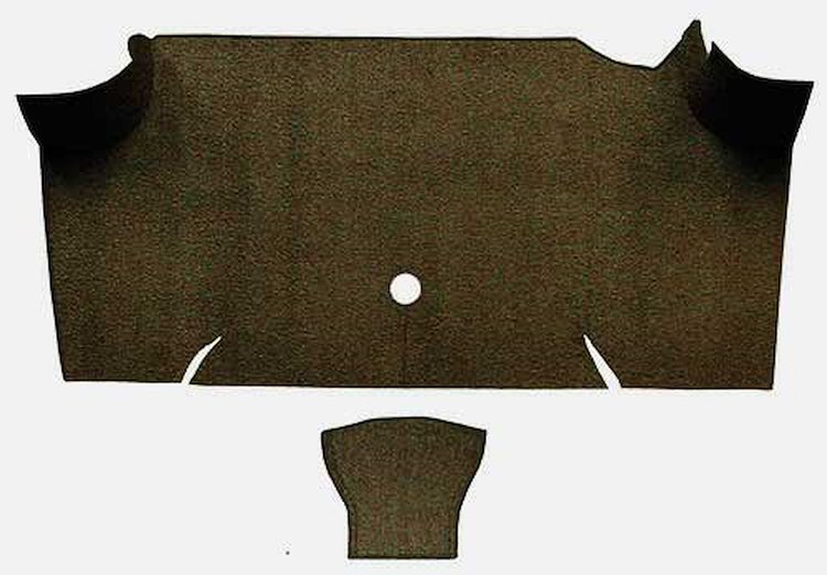 A4068A18 Loop Trunk Carpet 1967-68 Mustang Fastback; Dark Saddle