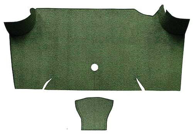 A4068A19 Loop Trunk Carpet 1967-68 Mustang Fastback; Moss Green