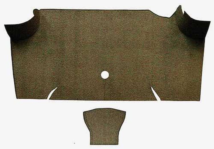 A4068A69 Loop Trunk Carpet 1967-68 Mustang Fastback; Medium Saddle