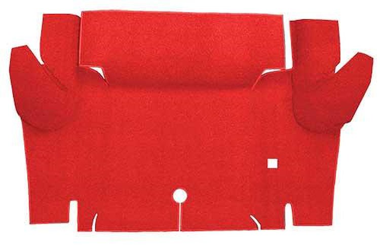 A4069A02 Nylon Loop Trunk Floor Carpet 1964-66 Mustang Convertible; Red