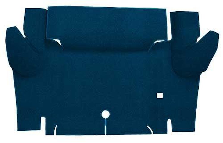 A4069A12 Nylon Loop Trunk Floor Carpet 1964-66 Mustang Convertible; Dark Blue