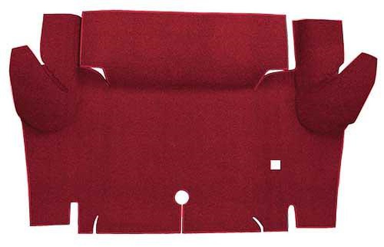 A4069A15 Nylon Loop Trunk Floor Carpet 1964-66 Mustang Convertible; Maroon
