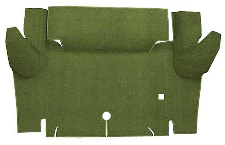 A4069A19 Nylon Loop Trunk Floor Carpet 1964-66 Mustang Convertible; Moss Green