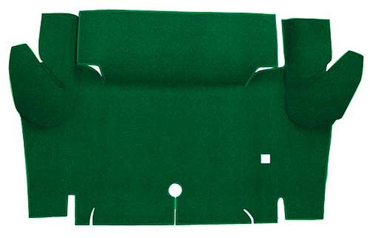 A4069A39 Nylon Loop Trunk Floor Carpet 1964-66 Mustang Convertible; Green