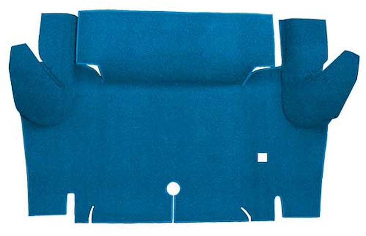 A4069A41 Nylon Loop Trunk Floor Carpet 1964-66 Mustang Convertible; Medium Blue